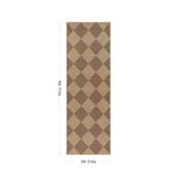 Lahome Checkered Easy Jute Outdoor Runner Rug, 2x6 Kitchen Rugs Washable
