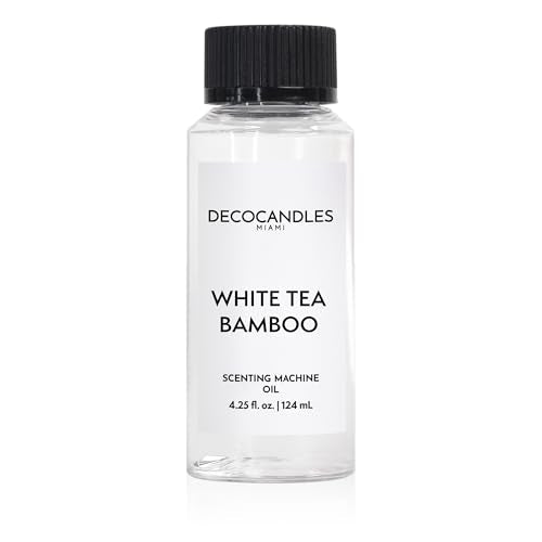 DECOCANDLES Aroma Hotel Scents, White Tea & Bamboo Luxury Fragrance Diffuser Oil for Waterless Cold Air Scent Machines & HVAC, Bolder Aroma, Longer Lasting, USA Made | 4.2 Fl Oz