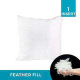 Westex Premium Feather Throw Pillow Insert, 22" x 22"