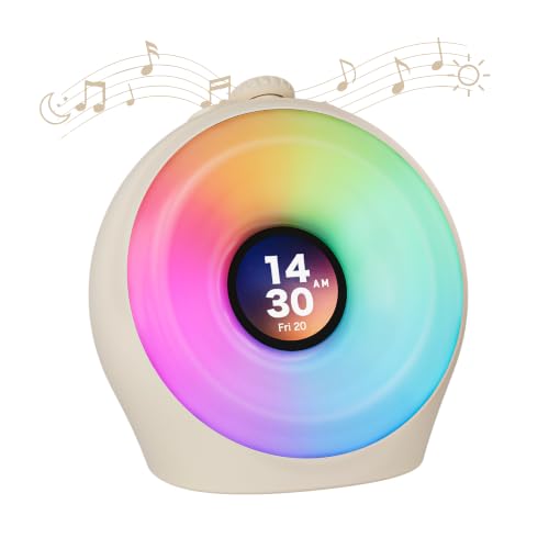 Sunrise Alarm Clock with 3 Unique Wake Up Modes for Every Sleeper, Sound Machine Night Light with 10 Natural White Noise Sounds and 8 Dimmable Ambient Mood Lighting for Bedrooms, Adults, Kids