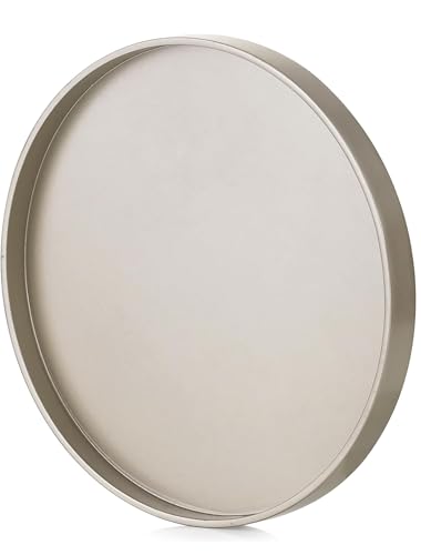 Hanobe Round Decorative Tray for Coffee Table Decor, Modern Matte Finish