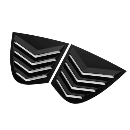 2X Rear Side Rear Side Vent Window Cover Fit for BMW 5 Series E60 2004-2010 Lover Shutter Exterior Modification Accessory(Glossy Black)