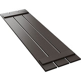 17 1/8"W x 32"H True Fit PVC Three Board Spaced Board-n-Batten Shutters, Raisin Brown (Per Pair - Hardware Not Included)