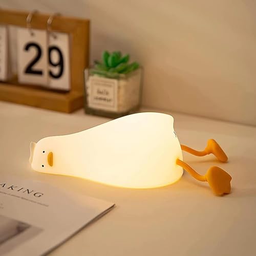 Cute Duck/Chicken/Rabbit/Panda NightLight, LED Squishy Animal Novelty Lamp for Toddler Baby Kids, Nursery Touch Kawaii Room/House Decor Bedside Touch Lamp for Breastfeeding