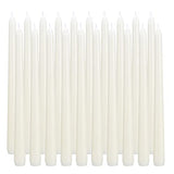 flamecan Ivory Taper Candles, Set of 40 Unscented and Smokeless 10 Inch Taper Candles Long Burning, Paraffin Wax with Cotton Wicks for Burning Approxinately 7-8 Hours Time