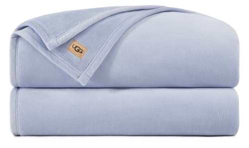 UGG Coco Queen Bed Blanket, Luxury Fleece, 90" x 92", Lavender (Misty Wist)
