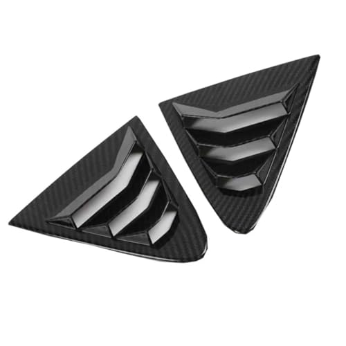 for Rear Window Louver Shutter for Carola 14-18 Side Air Vents Cover Trim Exterior A Pair(Glossy Black)
