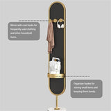 Decorative Floor-to-Ceiling Mirror for Home Bedroom Narrow-Edge Three-Dimensional Dressing Modern Simple Full-Length with Storage for Living Room(Black)