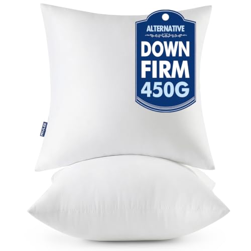 MIULEE 17x17 Throw Pillows Inserts 2 Pack, Decorative Pillows for Couch Bed