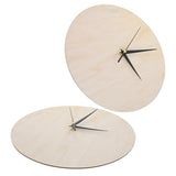 KESYOO 2pcs Wooden Clock Face Blank - 11 Inch Round DIY Clock Dial Plate with Pointer for Painting Crafts Classroom Projects Home Decor