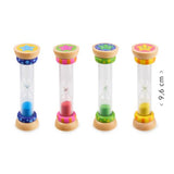 TRENDHAUS Zahnfee Mia 964595 Toothbrush Clock with 3 Minute Timer, Wooden and Acrylic Glass with Coloured Sand, Random Colour