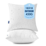 MIULEE 18x18 Outdoor Pillows,Set of 2 Throw Pillows Waterproof,Soft Support Throw Inserts Decorative Water Resistant for Patio Furniture and Garden