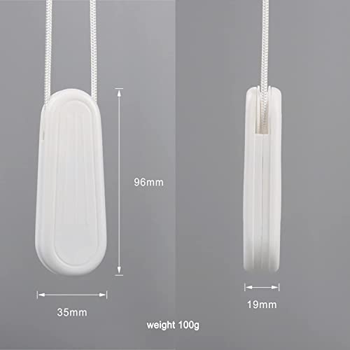 Curtain Cord Weights, 2-Pack Plastic Pull String Pendants for Vertical Blind and Drapes - White