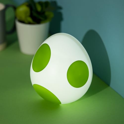 Paladone Super Mario Yoshi Egg Light – Mini LED Desk Lamp, USB Powered, Gaming Room Decor, Official Nintendo Merchandise