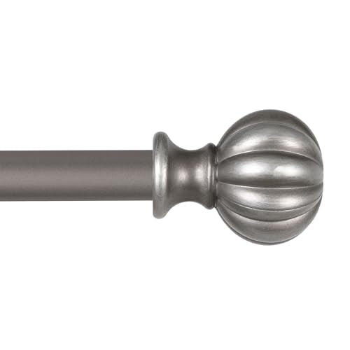 Kenney - 71631 Rachel Standard Decorative Window Curtain Rod, 28 to 48-Inch, Italian Pewter
