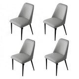 Curved Back Chair Covers Set of 2/4/6, Stretch Dining Room Chairs Cover Kitchen Chair Slipcovers Protector for Living Room and Bedroom,Light Gray,4pcs