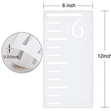 7 Feet Growth Chart Stencil, Kids Height Growth Chart Reusable Ruler Template Painting on Wood, Measuring Kids Height Wall Decor, Rustic Decor for Farmhouse, 7 Pieces