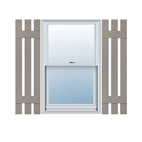 Mid America 00031235004 Standard Size Three Board Spaced Vinyl Shutters, w/Installation Shutter-Lok's & Matching Screws (Per Pair), 004, 12'W x 35'H, Wedgewood Blue
