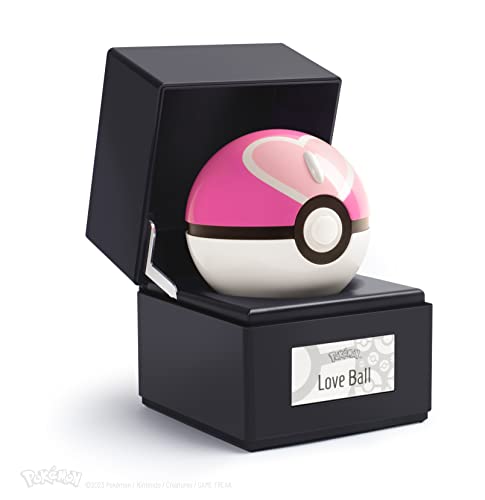 The Wand Company Original Poké Ball Authentic Replica - Realistic, Electronic, Die-Cast Poké Ball with Display Case Light Features – Officially Licensed by Pokémon