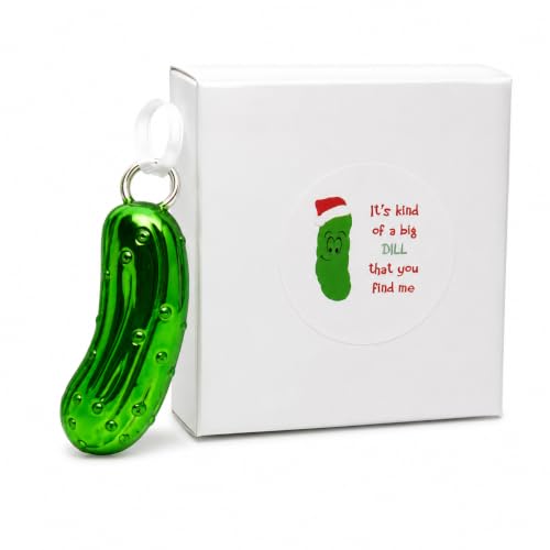 Pickle Ornament Little Gherkin Tree Christmas Decoration Set Boxed with Legend Story Card