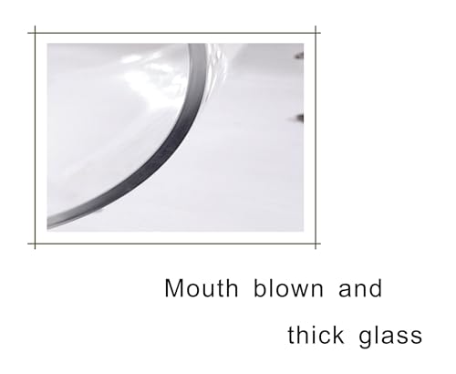 6" Wide 8" High Large Hand Blown Sturdy Clear Cylinder Glass Vase, Centerpiece Flower Vase for Rose, Tulip, Boquets, Hurricane Candle Holder (1, 6"x8")