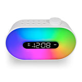 Westclox Sunrise Wakeup Light Alarm Clock for Men and Women, Multicolor Mood Light with Nature Sounds, Wireless Speaker and Digital Display, Bedroom Clock with Adapter
