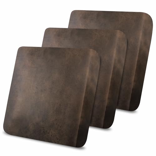 molasofa Leather Look Couch Cushion Covers, Stretch Sofa Cushion Covers for Sectional Armchair Loveseat Protector,Replacement Seat Cushion Slipcovers, Machine Washable (3 Cushion Sofa, Brown)