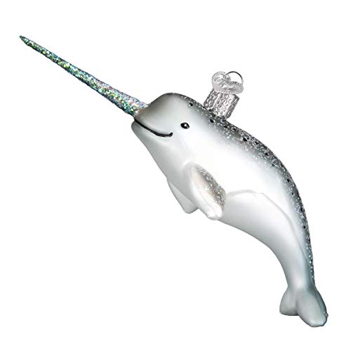 Old World Christmas NARWHAL Ornament, Multi 2x6