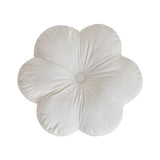 Xuyier Flower Pillow, Flower Shaped Pillow with Velvet for Couch Bed Chair Sofa, Home Decor Floor Seating Cushion Cute Throw Pillows for Living Room Bedroom (15 Inches, Ivory White)