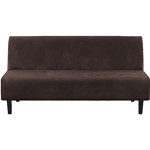 H.VERSAILTEX 3 Piece Sofa Cushion Covers Bundle Armless Futon Cover, Brown