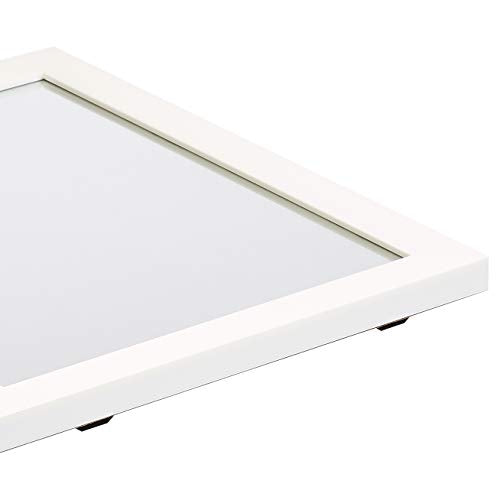 Amazon Basics Rectangular Wall Mount Mirror for Bedroom, Living Room, Entryway, Standard Trim, 16" x 20", White