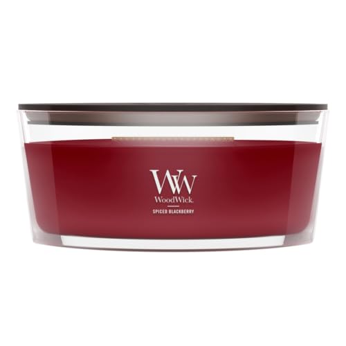 WoodWick Spiced BlackBerry Scented Candle, Crackling Wick, 16oz