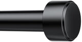 Curtain Rods for Windows 32-60 Inch, 1 Inch Adjustable Black Curtain Rod Set with Brackets, Easy Install