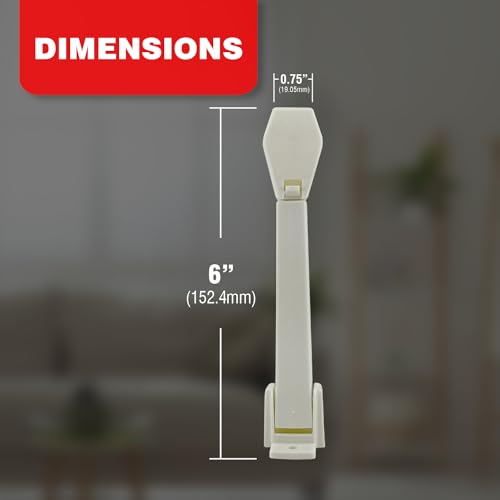 Amazing Drapery Hardware Spring Loaded Cord Tensioner for Cord Loops - Ivory, Wall or Floor Mount - 1 Pack