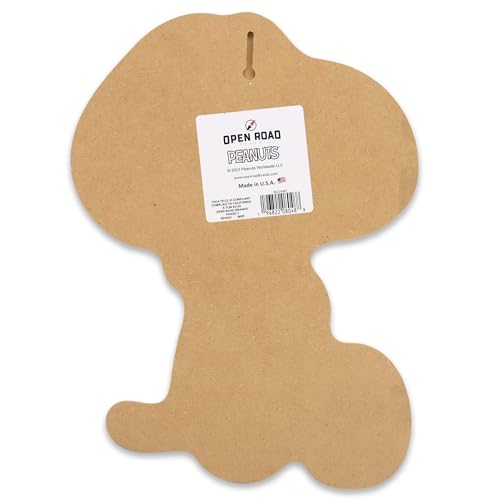 Open Road Brands Peanuts Snoopy and Woodstock Hug Wood Wall Decor - Fun Snoopy Wall Art for Kids' Bedroom or Play Room