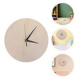 KESYOO 2pcs Wooden Clock Face Blank - 11 Inch Round DIY Clock Dial Plate with Pointer for Painting Crafts Classroom Projects Home Decor