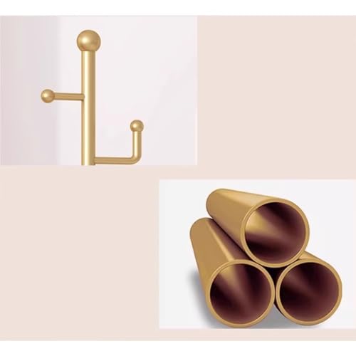 Decorative Luxury Full-Length Floor Mirror with Rotating Coat Rack Integrated for Bedroom and Home Use for Living Room