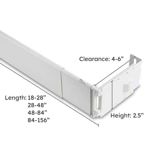 Wide Pocket Curtain Rod 18-28 inch