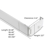 Wide Pocket Curtain Rod 18-28 inch
