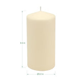 Stonebriar Unscented Pillar Candles – 65 Hour Burn Time, Long-Lasting Wax Candles for Weddings, Holidays, Home Décor & Special Events, Pack of 3, Ivory, 3" x 6"
