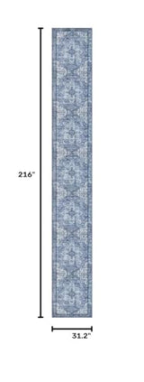 2.6x18 Washable Runner Rug, Non Slip Area Rug for Hallway Kitchen