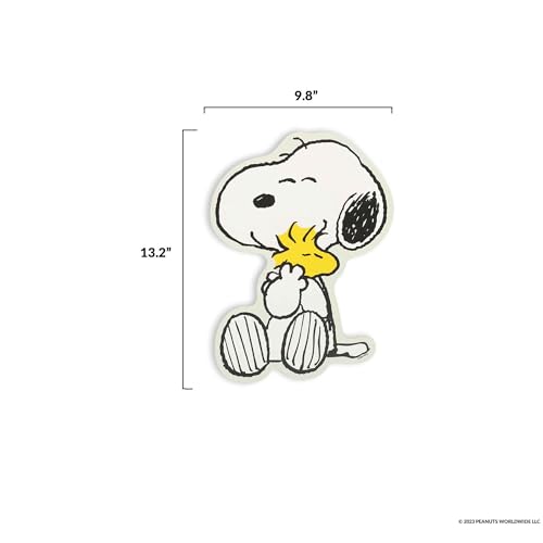 Open Road Brands Peanuts Snoopy and Woodstock Hug Wood Wall Decor - Fun Snoopy Wall Art for Kids' Bedroom or Play Room