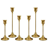 NLBTW Brass Gold Candlestick Holders, Metal Taper Candle Holder, Set of 6