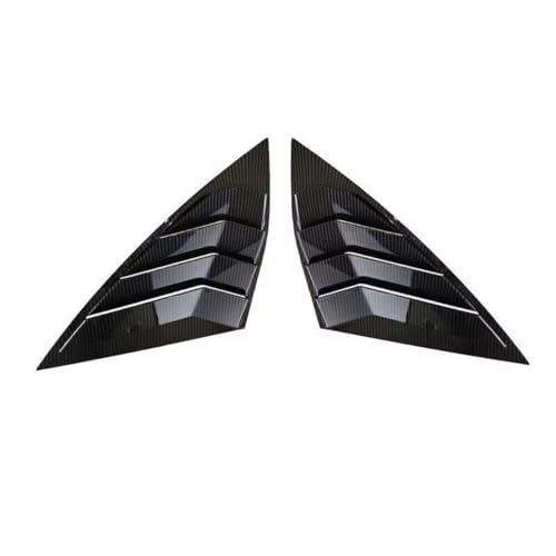 2PCS Fit for Volkswagen Jetta MK7 2019-2023 Car Rear Window Louver Cover Exterior Side Vent Shutter Trim Scoop ABS Accessories(Gloss Black)