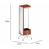 Full-Length Mirror Household Floor-Standing Full-Length Mirror Multi-Functional Storage Coat Rack Bedroom Movable Dressing Mirror Full Length Floor Mirro (B)