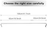 Wesiti 4 Packs Curtain Single Rods Bulk for Windows Adjustable Tension Rod for Door Kitchen Valance Sash Curtains, Bracket and Hardware Included(25-42 Inch,White)