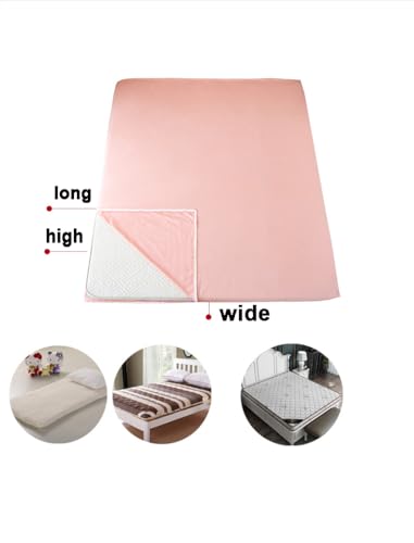 Pink,80x190cm/31x75,Traditional Japanese Futon Cover Shikibuton Floor Futon Mattress Soft Skin-Friendly Protective Cover with Zipper Dust Cover Machine Wash Up to 3-8cm Deep