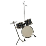 Broadway Gifts 3.2" Black Wood and Brass Drum Set Ornament Decoration | Hand-Crafted Wooden Drums Christmas Ornament in Gift Box for Drummer or Musician