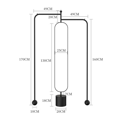 Decorative Rotating Bedroom Floor-Standing Mirror and Coat Rack Living Room Corner Full-Length Hanging Clothes Home for Living Room(Black)