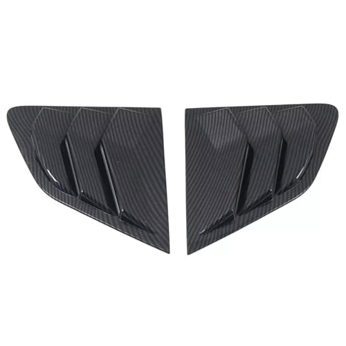 2PCS Fit for Nissan Rogue Sport 2017-2021 Qashqai J11 2014-2021 Car Rear Exterior Window Quarter Louver Cover Side Vent Shutter Trim(Gloss Black)